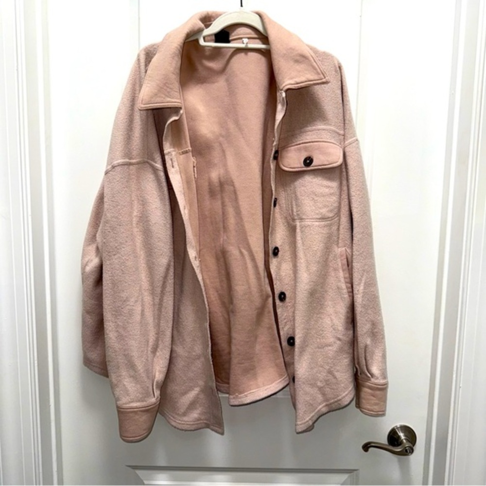 PacSun Beige Fleece Shacket